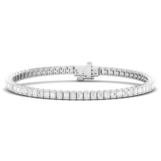 Emerald Cut Diamond Tennis Bracelet