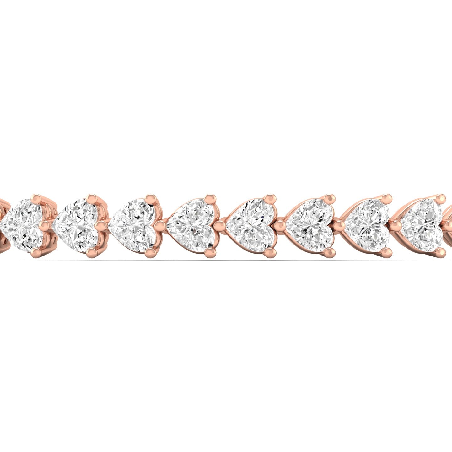 Heart-Cut Diamond Tennis Bracelet