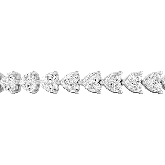 Heart-Cut Diamond Tennis Bracelet
