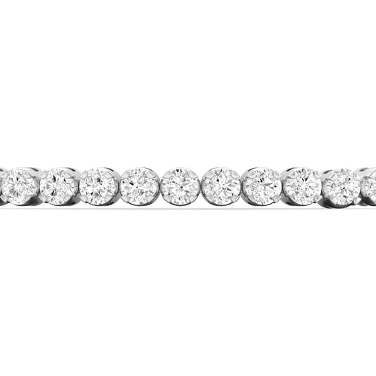 Bezel Set Round Diamond Tennis Bracelet
