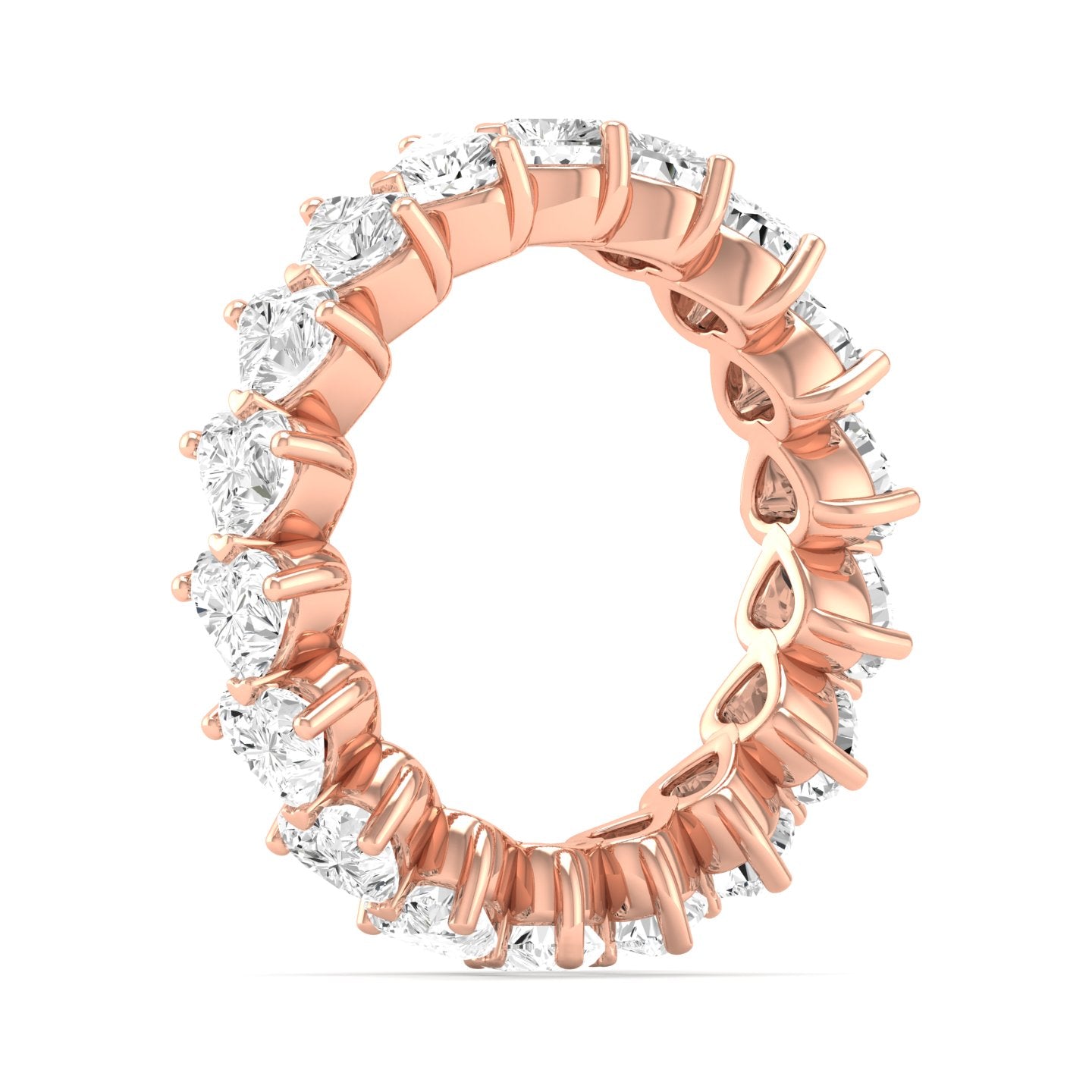 Heart Cut Diamond Eternity Ring