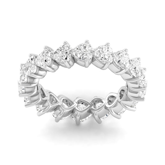 Heart Cut Diamond Eternity Ring