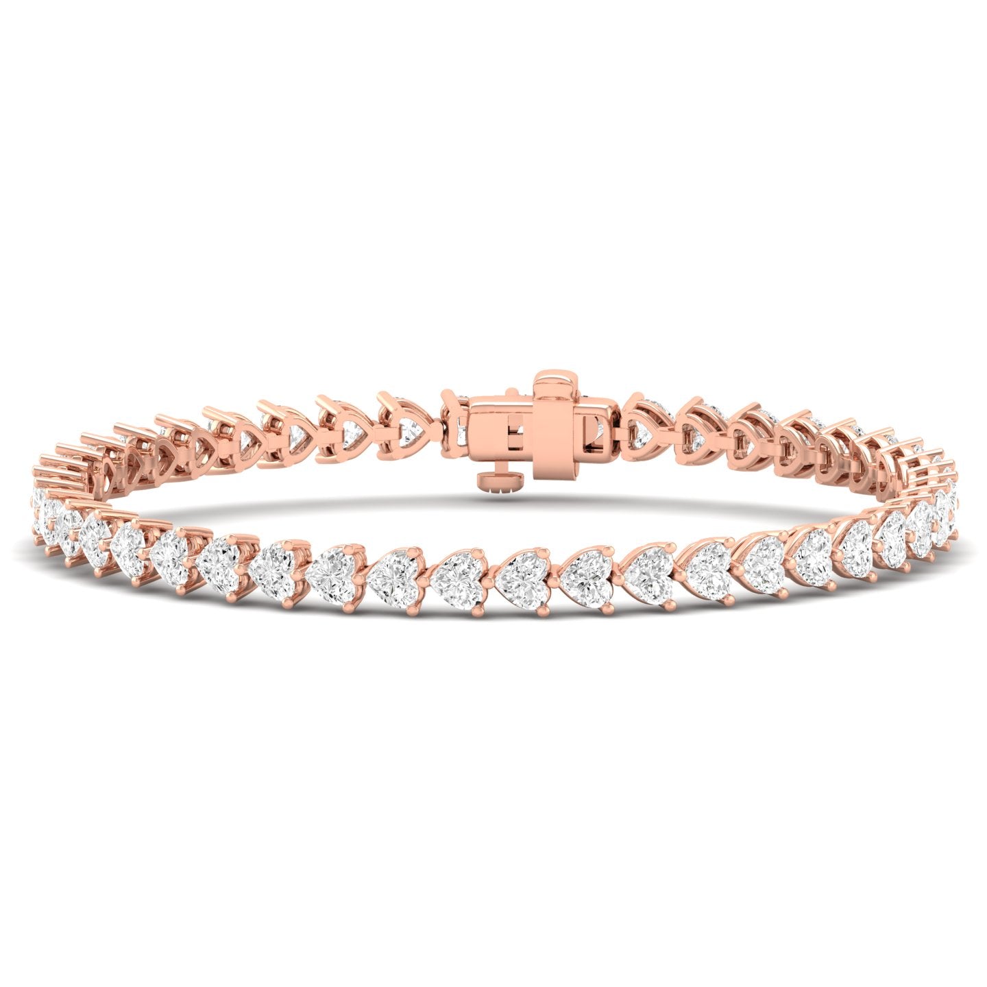 Heart-Cut Diamond Tennis Bracelet