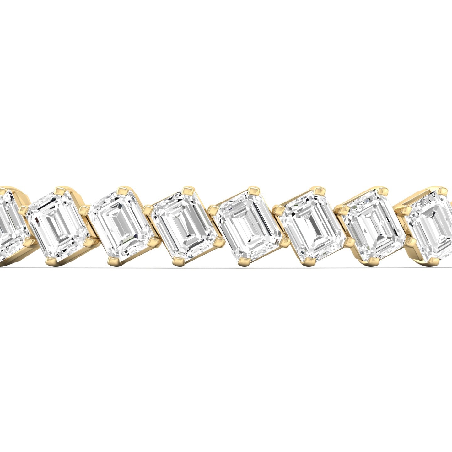 Slanted Baguette Diamond Tennis Bracelet