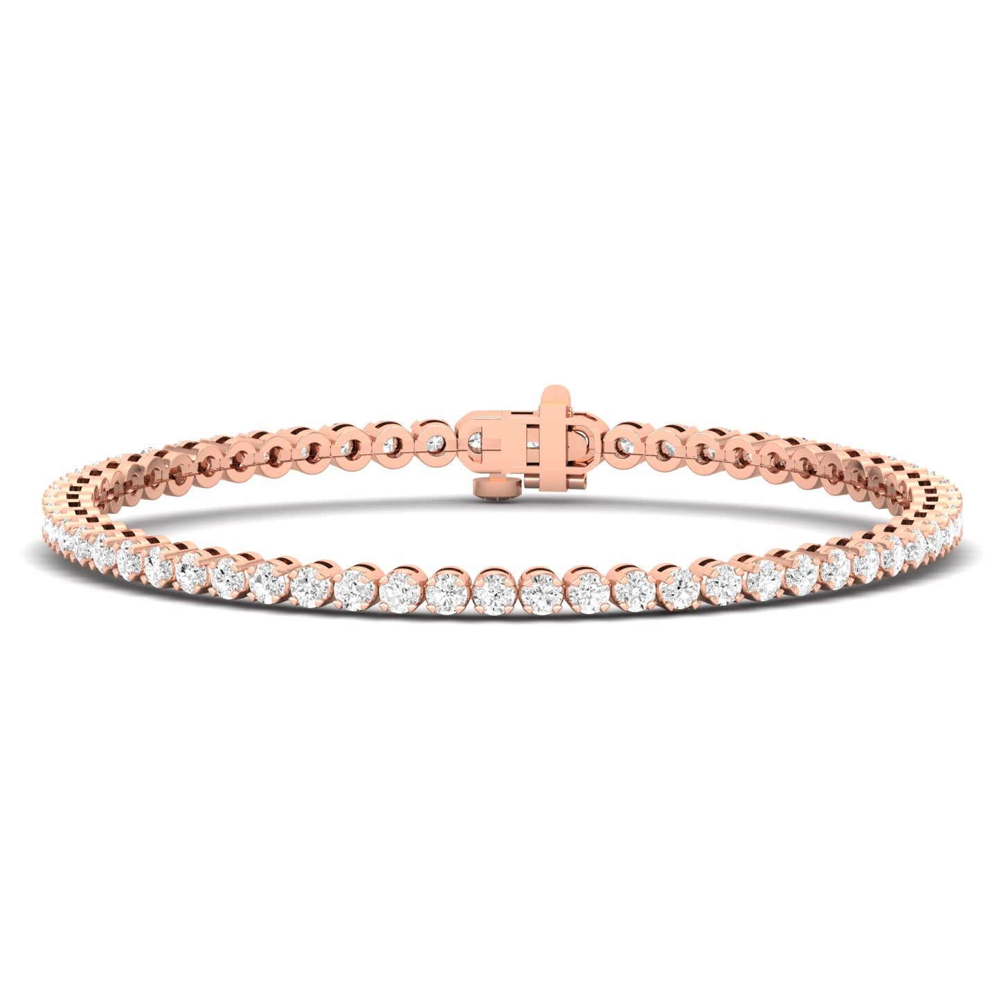 Bezel Set Round Diamond Tennis Bracelet