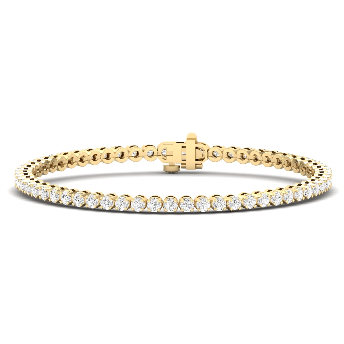 Bezel Set Round Diamond Tennis Bracelet