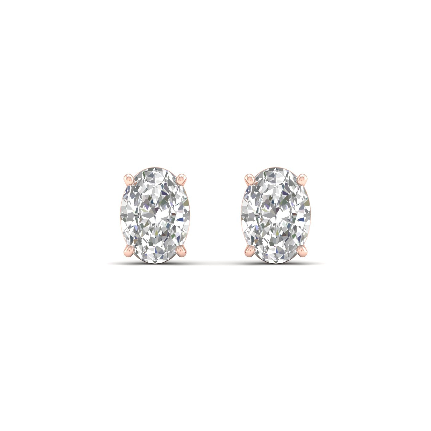 Classic Oval Solitaire Ear Stud