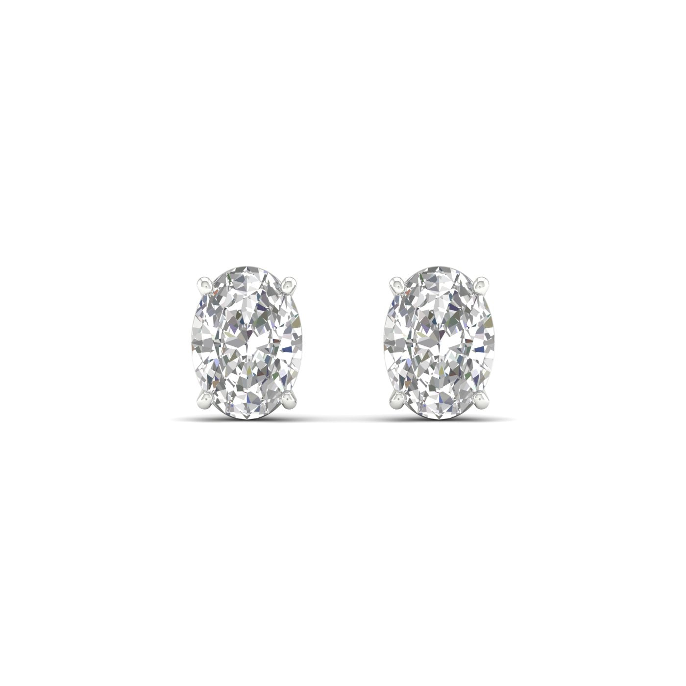 Classic Oval Solitaire Ear Stud