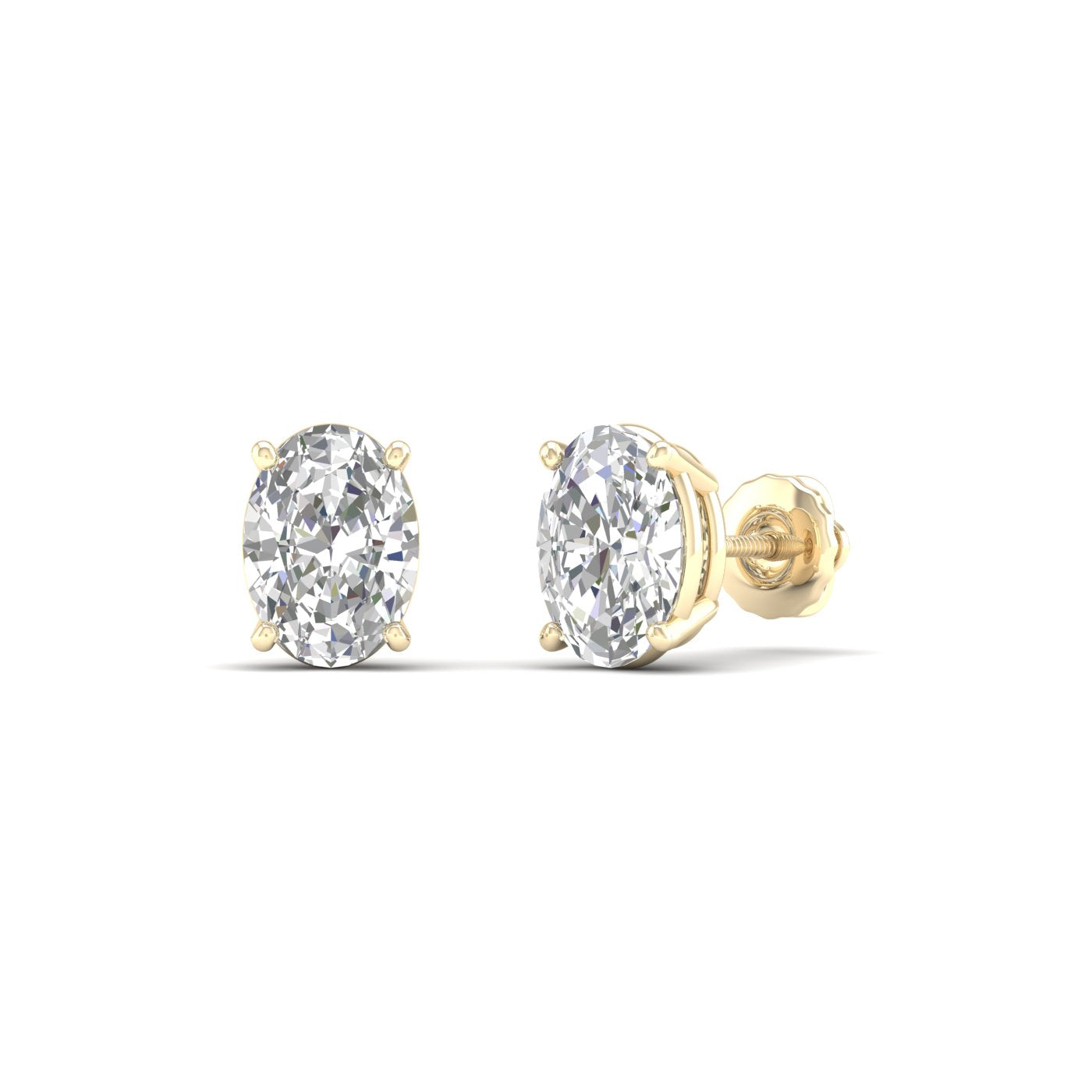 Classic Oval Solitaire Ear Stud