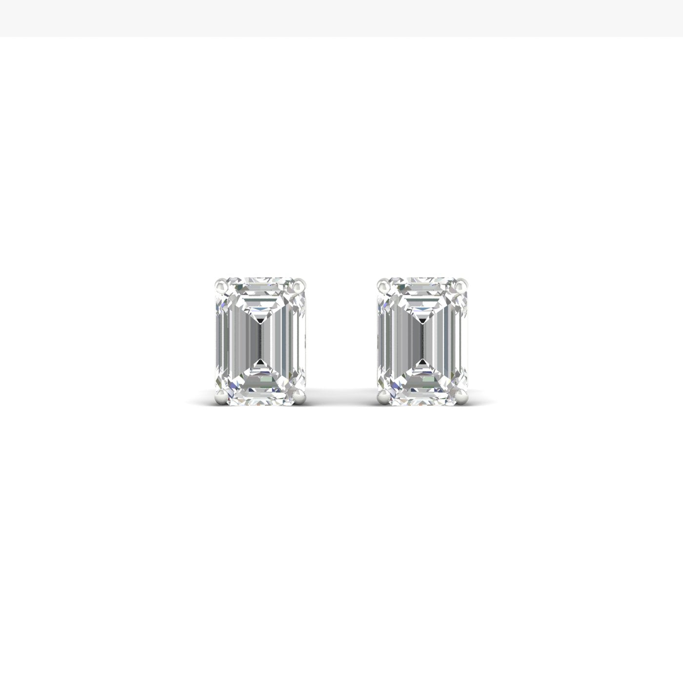 Classic Emerald Solitaire Diamond Stud