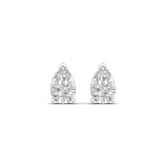 Pear Solitaire Stud Earrings