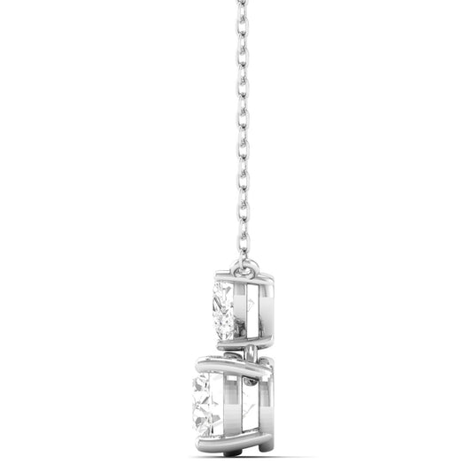Two Stone Diamond Drop Pendant
