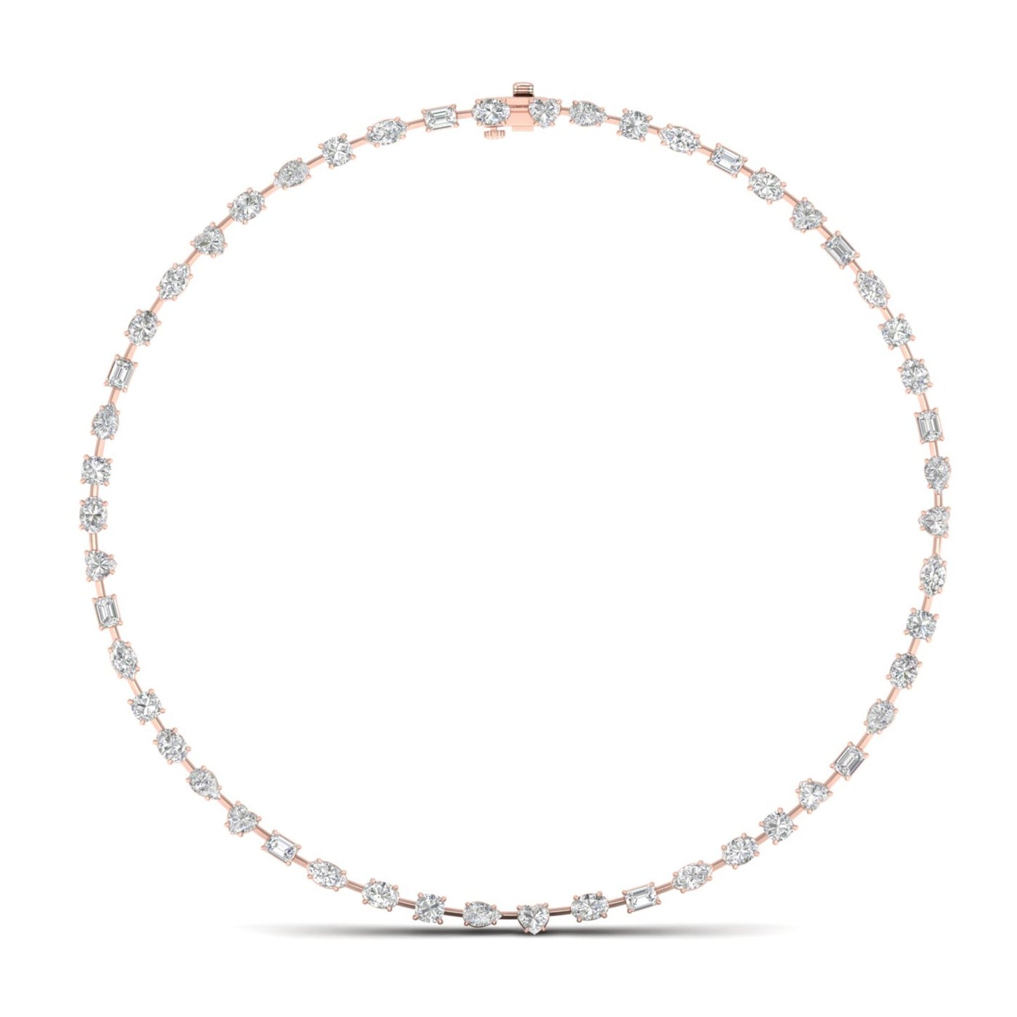 Multi Shape Solitaire Necklace