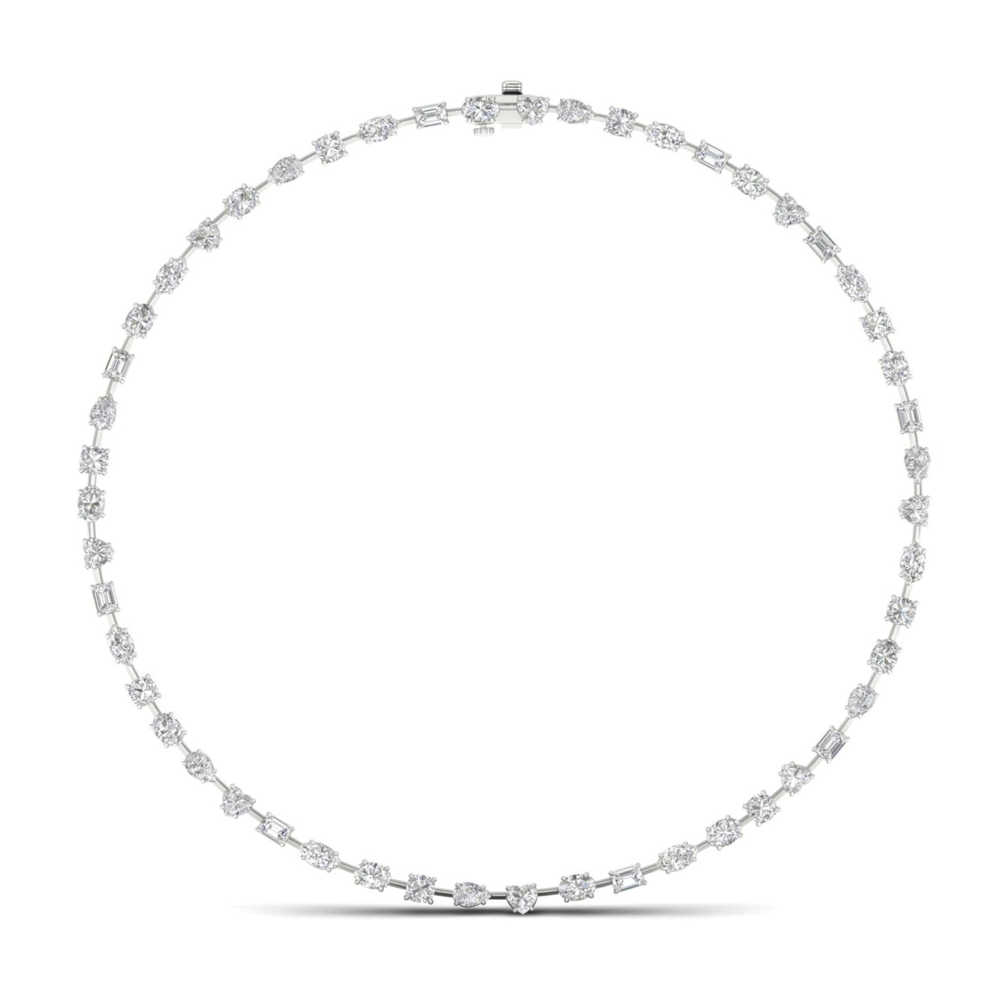 Multi Shape Solitaire Necklace