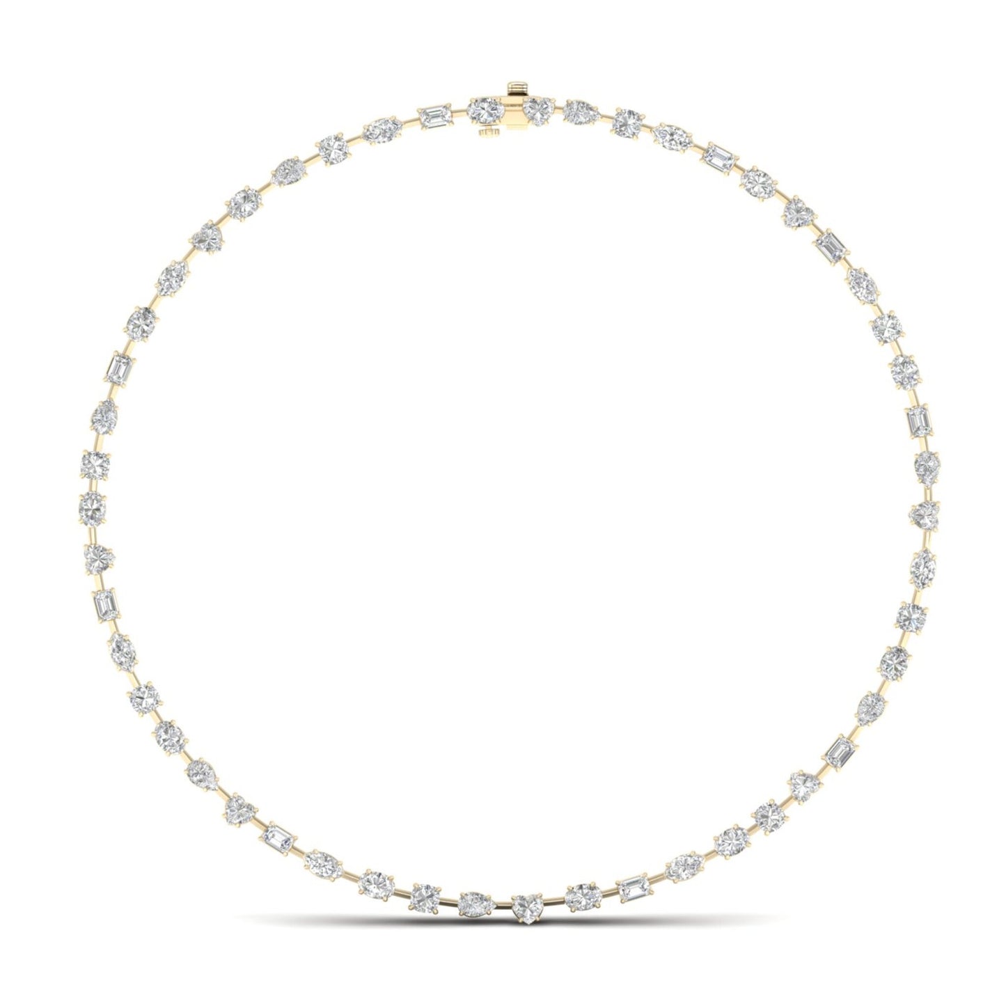 Multi Shape Solitaire Necklace