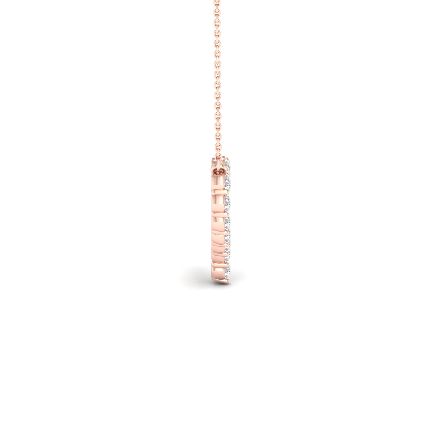 Round Diamond Heart Pendant