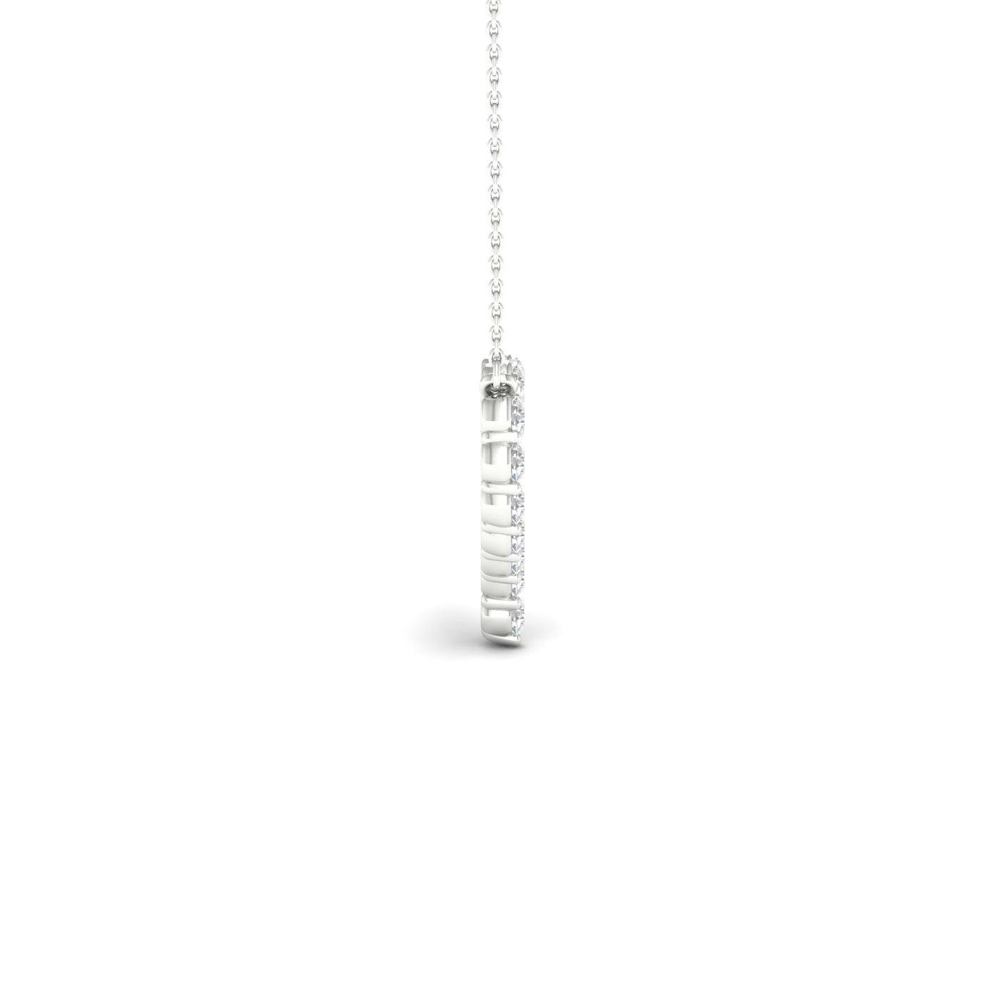 Round Diamond Heart Pendant