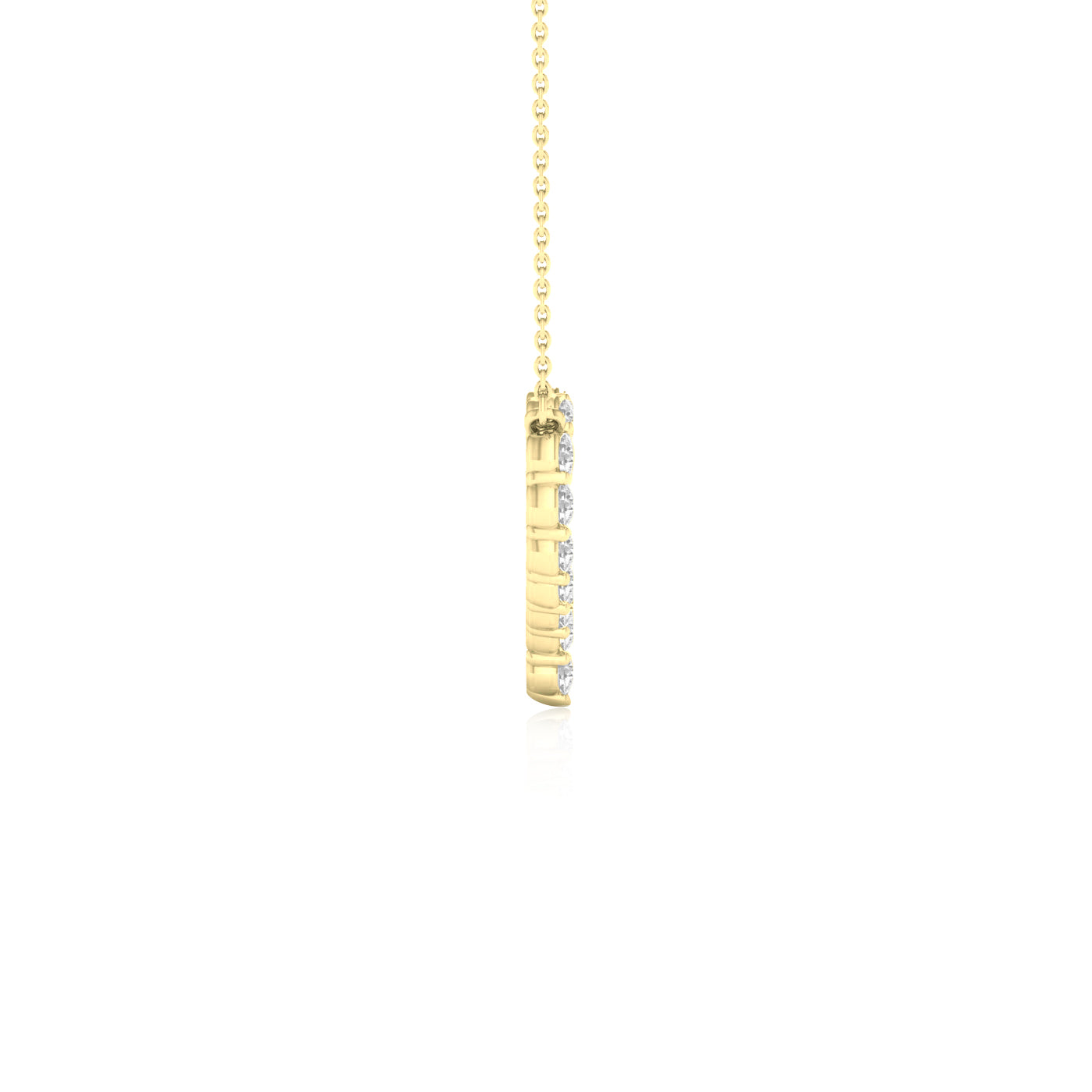 Round Diamond Heart Pendant