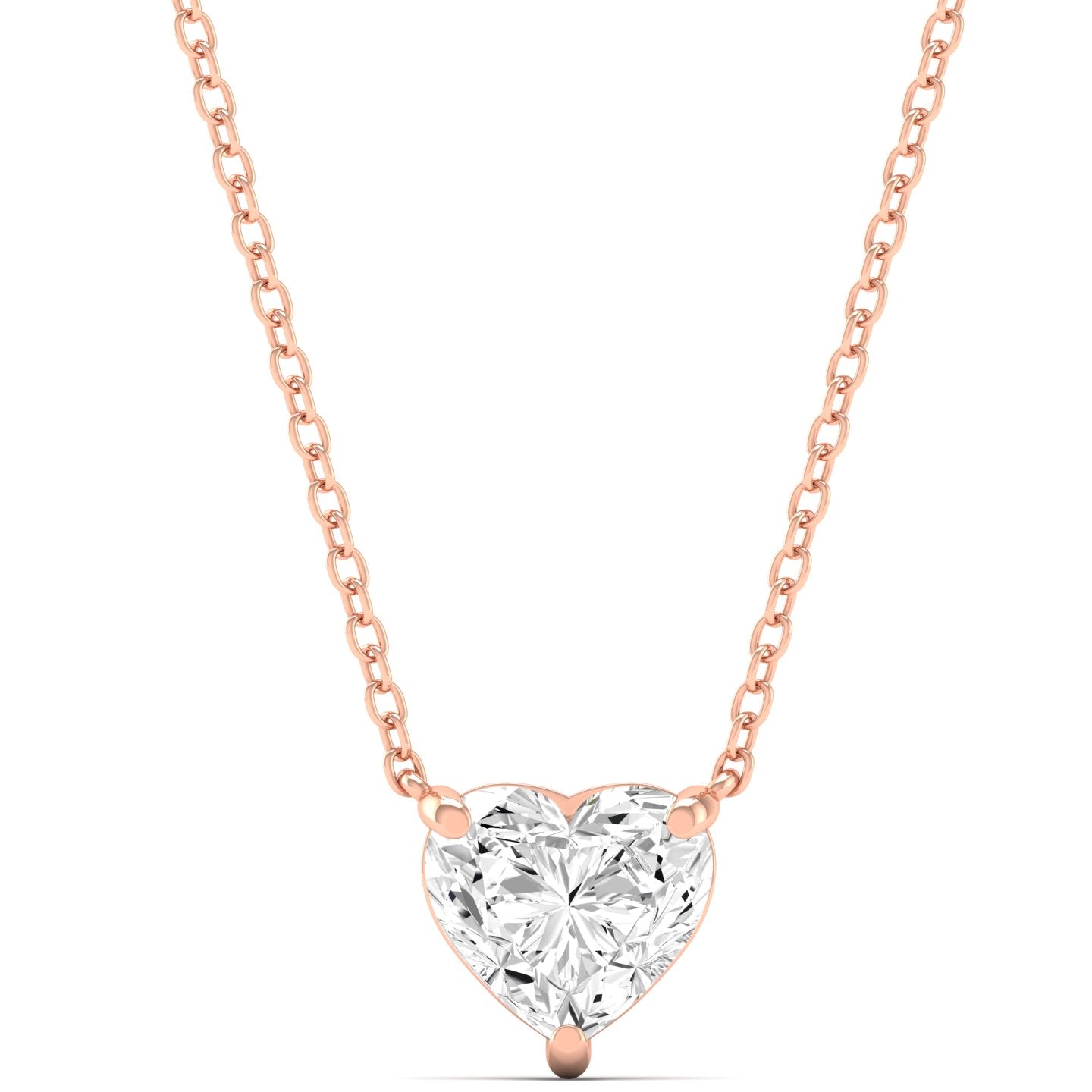 Classic Heart Diamond Solitaire Pendant