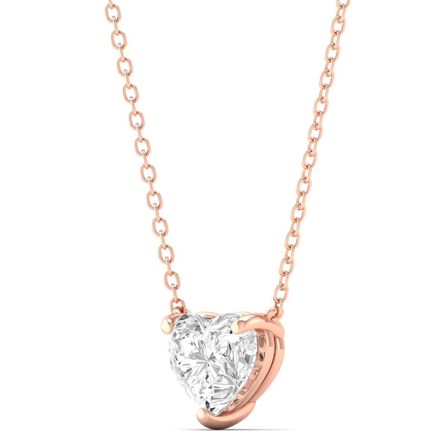 Classic Heart Diamond Solitaire Pendant