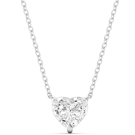 Classic Heart Diamond Solitaire Pendant