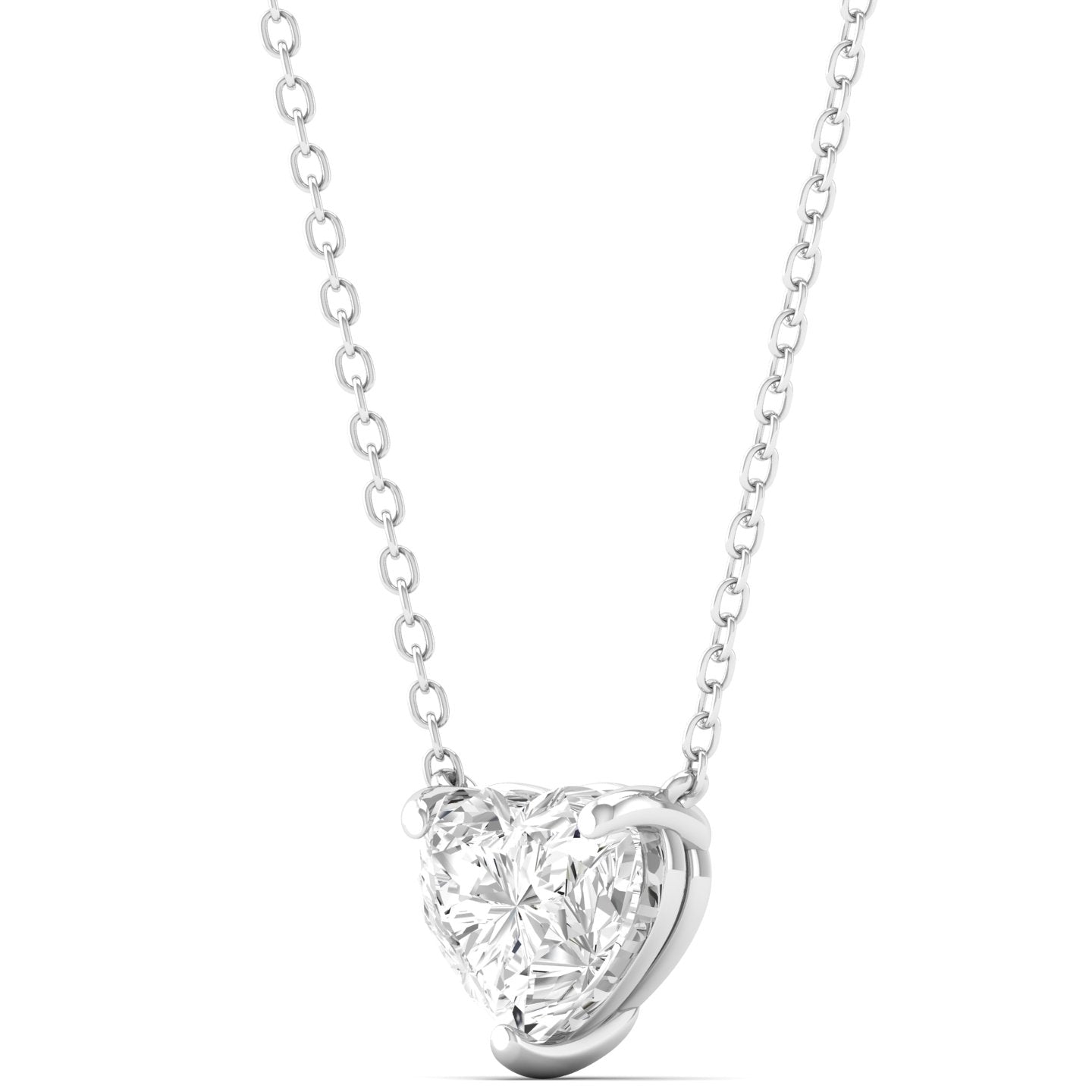 Classic Heart Diamond Solitaire Pendant