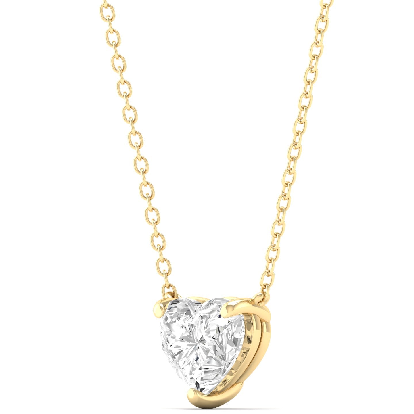 Classic Heart Diamond Solitaire Pendant