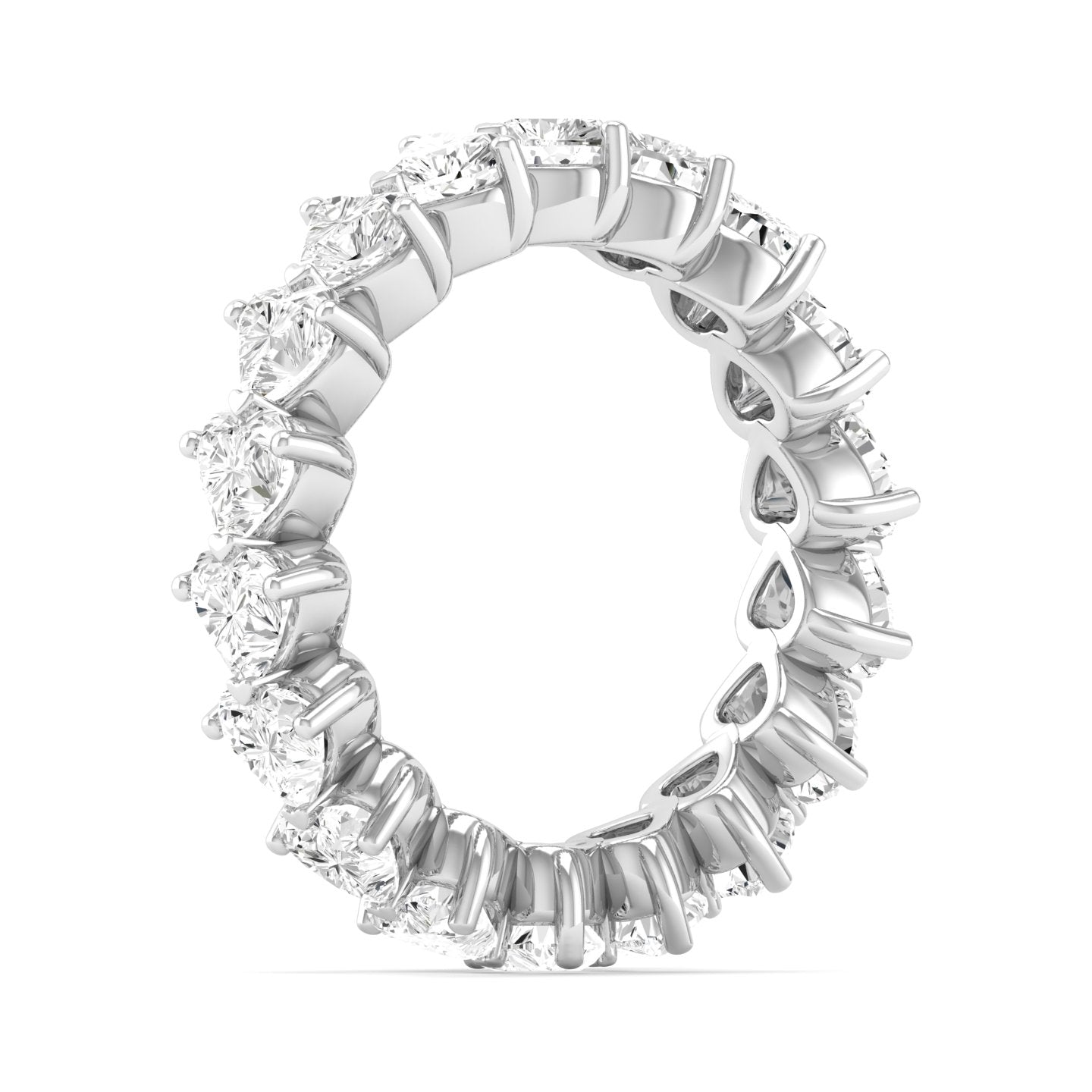 Heart Cut Diamond Eternity Ring
