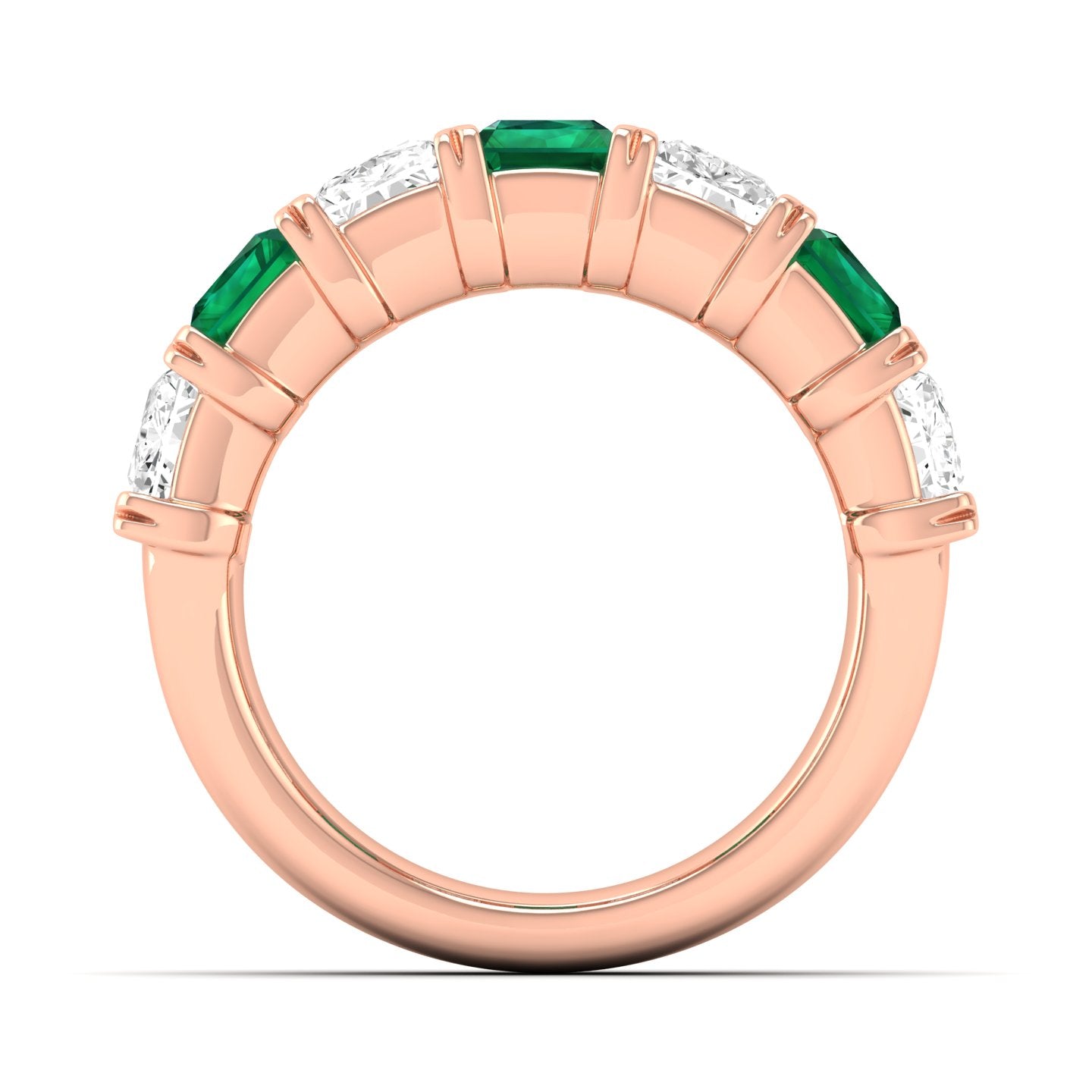 Emerald Cut Diamond Anniversary Band