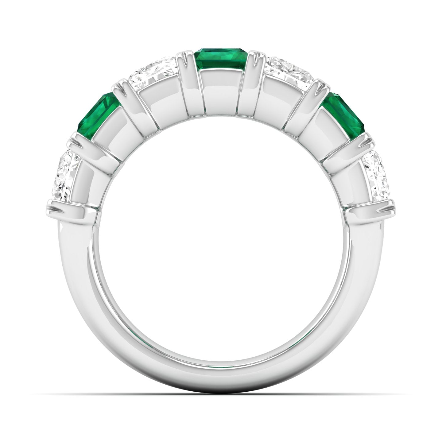 Emerald Cut Diamond Anniversary Band