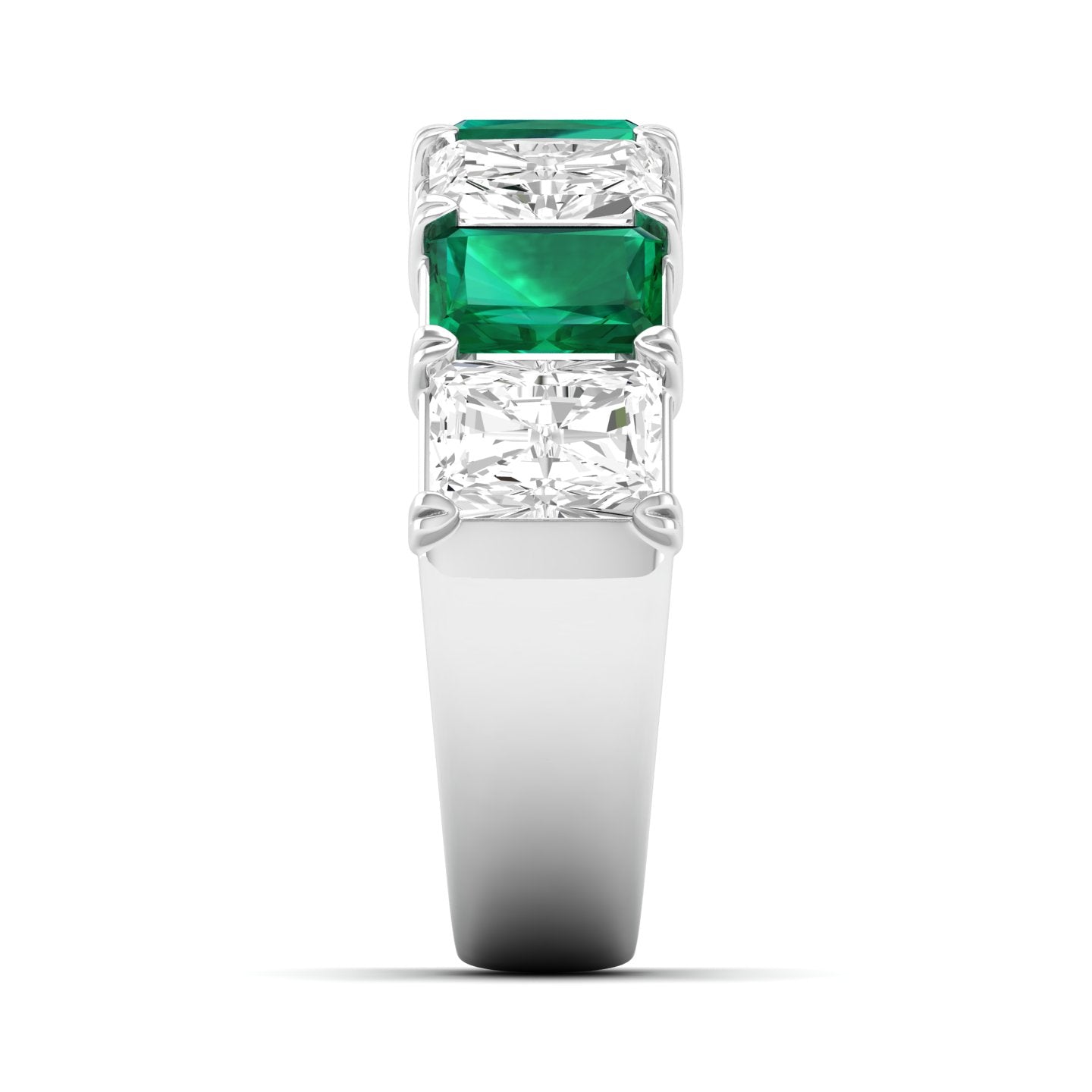 Emerald Cut Diamond Anniversary Band