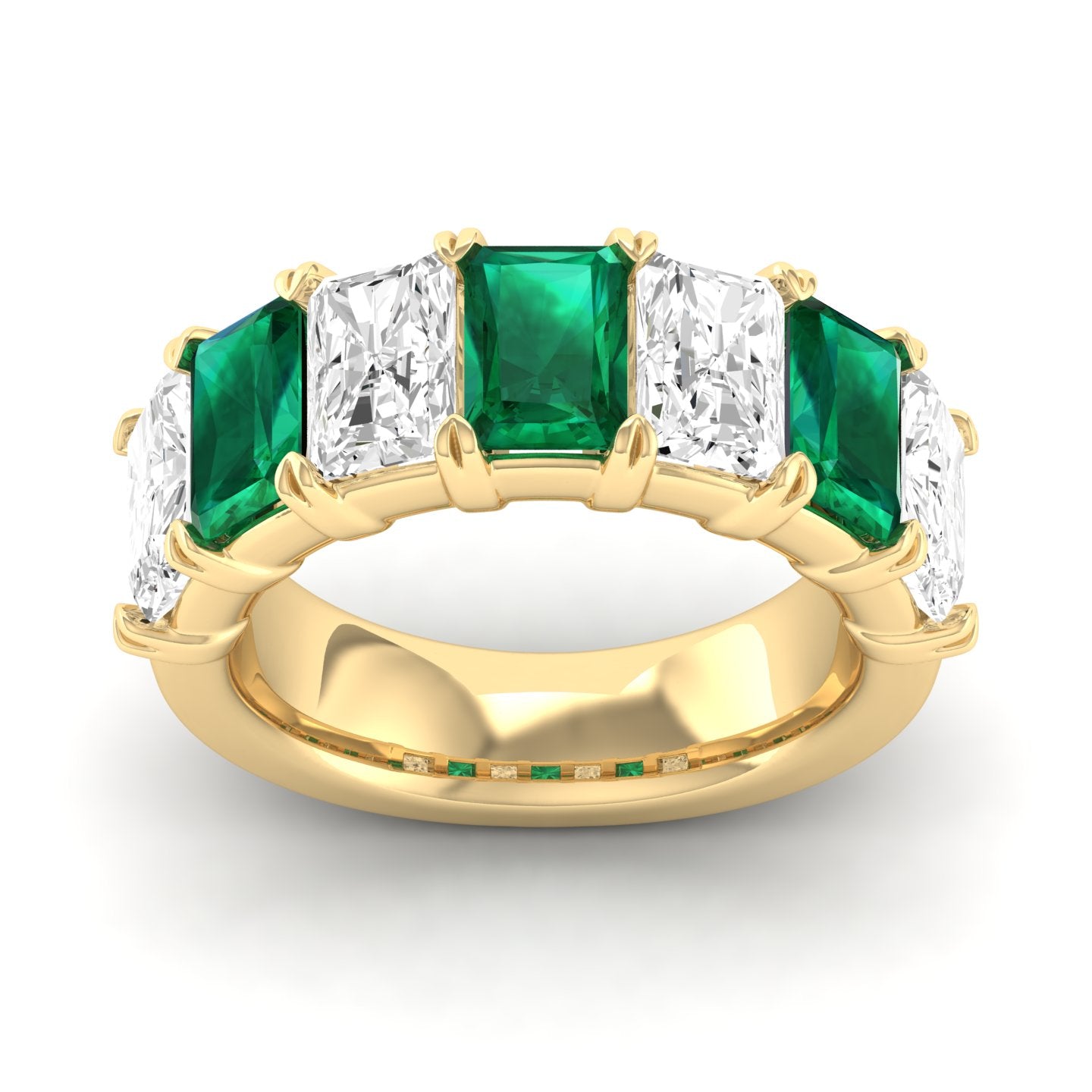 Emerald Cut Diamond Anniversary Band